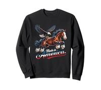 Ma de I America Patriot Eagle Brown Horse Western Wild Sudadera