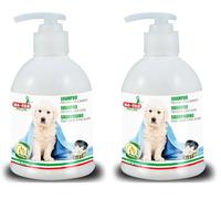 Ma-Fra Champú Limpiador para Perros, con Aceite de Neem, Específico para la Limpieza Profunda del Pelaje Blanco, Elimina el Antiestético Color Amarillento del Pelaje, 250ml (Paquete de 2)