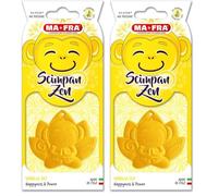 Ma-Fra, Chimpanzen Vanilla Sky Felicidad y Poder, Perfume de Goma para Coche, Inspirado en la Filosofía Zen, Fragancias Dulces y Frescas de Vainilla con Notas Frutales de Melocotón y Piña, 1 unidad