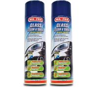 Ma-Fra, Glass Clean & Shine, Limpiador de Cristales, Desengrasante, No Mancha, para Cristal y Vidrio, con Efecto Brillante, 500 ml (Paquete de 2)