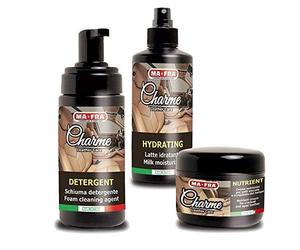 MA-FRA Kit 3 en 1 CHRAME Cuidado del Cuero - Limpieza, hidratación y nutrición Coche de cuero