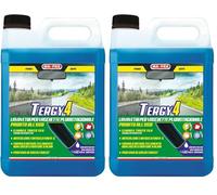 Ma-Fra Tergy 4, Líquido Limpiaparabrisas de Coches Multiestacional, Limpiador de Limpiaparabrisas de Coches Antical hasta -5°C, Elimina la Película de Tráfico, 4,5L (Paquete de 2)