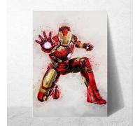 Ma Little Canv - Póster de superhéroes para habitación infantil o niño, diseño de Marvel Spiderman, Hulk, Capitán, Ironman Thor y Batman | Sin marcos, 30 x 40 cm (Iron Man)