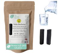 Ma Maison Durable | Binchotan Carbón Activo Agua X2 pcs | Filtración 2.5L/Bastón | Filtro Purificador de agua natural | Auténtico Binchotan de Kishu Bio | Carbón de Roble de Wakayama| Ideal para jarra