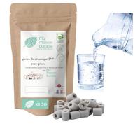 Ma Maison Durable | X100 Perlas de Cerámica EM® Grises | Filtro Purificador 100% Natural Agua del Grifo| Bolas de filtración natural Cloro Calcáreo| Para Jarra Jarra Botella Fuente Hervidor