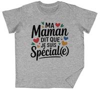 Ma Maman Dit Que Je Suis Spécial(E) Grey Kids Unisex T-Shirt tee