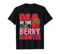 MA of The Berry Sweet One Strawberry Birthday Matching Camiseta