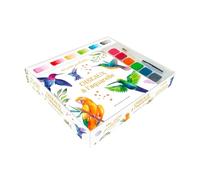 Ma petite palette Oiseaux à l'aquarelle: Coffret avec 10 planches prêtes-à-peindre, une palette de 6 couleurs et un pinceau