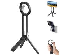 MA38 Portable Phone Holder Mini Tripod, Aluminium Foldable Pocket Stand, Ma38 Magnetic Phone Tripod for iPhone, Strong Magnet Quick Mount, 360 Rotation (Black)