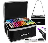 Rotuladores de doble cara con alcohol + bolsa rotuladores para marcar dibujo pintura para niños y adultos Set artístico 168 + 2 unidades 24101