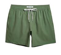 MaaMgic 7" Bañador Elastico Hombre de Natación Estiramiento de 4 vías Secado Rápido Interior de Malla Traje de Baño Deportivos 4-Way Stretch,Verde Militar,XL