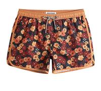 MaaMgic Bañador Hombre de Natación Secado Rápido Interior de Malla Pantalones Cortos d'Aire Vintage 80s 90s,Pequeña Margarita-Negro Amarillo,S