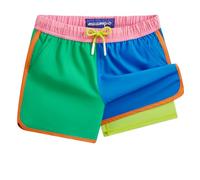 maamgic Bañador Niño con Forro 2 en 1 de Compresión y Cintura Ajustable Shorts Traje de Baño Bañador Corto de Natación Secado Rápido VÍA Multiple