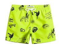 MaaMgic Bañador Niño Ropa de Baño para Niño Secado rápido Interior de Malla Short de Natación Estampado,Bulldog Francés Verde,7 años