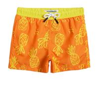 MaaMgic Bañador Niño Ropa de Baño para Niño Secado rápido Interior de Malla Short de Natación Estampado,Piña Amarillo Naranja,5-6 años