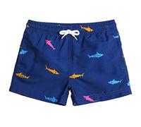 MaaMgic Bañador Niño Troncos de Natación Secado rápido Interior de Malla Pantalones Cortos Impresos,Peces de Colores,5-6 años