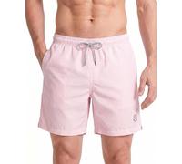 MaaMgic Bañador para hombre de 18 cm de longitud interior para hombre, de secado rápido, para surf, playa, con forro de malla, rayas rosa, M
