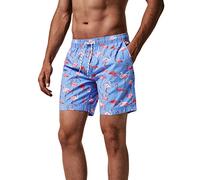 maamgic - Bañador Tipo Bermuda para Hombre, de Secado rápido, Estilo Informal, para Correr, IR al Gimnasio, Estar por casa, con Forro de Malla Nuevo-826-flamingo S