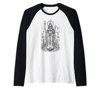 Maat Pluma Verdad Antiguo Egipcio Equilibrio Mito Arte Camiseta Manga Raglan