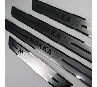 MAATEE 4 Piezas Acero Inoxidable Coche Protector Umbral Puerta, Decoración para estribos, para Opel Vauxhall Mokka X 2018-2023,Antiarañazos Desgaste Placas Bienvenidos Pedal