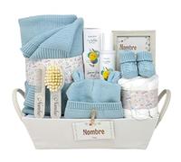 Mababyshop Canastilla Mi Sueño Naáy Manta Punto, Gorrito Y Patucos, Muselina, Cepillo Y Peine De Madera Personalizado Cerdas Supersuaves, Colonia Sin Alcohol Y Marco Con Significado Nombre (Verde)