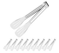 MABAHON 10 Piezas Pinzas de Cocina de Acero Inoxidable,Pinzas de Servir de acero inoxidable, para pasta, ensalada, barbacoa, tartas, fiestas en casa