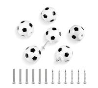 MABAHON 6PCS Manijas de Puerta de Fútbol,Tiradores Cajones,Perillas de Cajón de Fútbol,Tiradores de Decoración de Muebles,Niños y amantes de los deportes