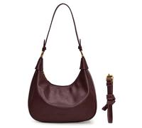 Mabecol Bolso Bandolera Mujer Pequeño PU Con Cremallera, Mini Hobo Estilo Y2K Retro, Bolso Cruzado Elegante Compacto Con Dos Correas Ajustables Para Diario Fiesta Casual Viaje (Burdeos)