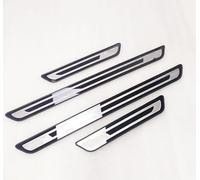 MABEIBEI 4 Piezas Tira de umbral de Puerta de Acero Inoxidable para Ford Ranger T9 2023 2024 Raptor Wildtrak XLT, Estribos Coche Inoxidable Tira de Pedal contra Rozaduras
