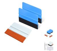 Mablik® Espátula para Poner Vinilo, 3 Unidades, con Borde de Fieltro de 2 Texturas Diferentes | Espatula vinilo adhesivo para decorar o proteger coches, ventanas y muebles (3 espátulas)