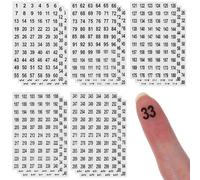 Mabor 15 hojas de calcomanías redondas de números del 1 al 300, etiquetas pequeñas transparentes de números consecutivos, calcomanías autoadhesivas para contenedores de almacenamiento, caja de