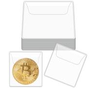 Mabor 25 fundas transparentes para monedas de 5,5 x 5,5 cm, bolsas pequeñas de un solo bolsillo para almacenamiento, soportes individuales de plástico para monedas, monedas y objetos pequeños