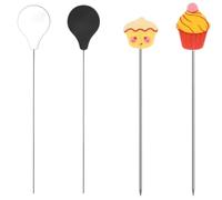 Mabor 4 piezas de agujas de probador de pasteles de acero inoxidable probador de pasteles aguja reutilizable para panadería cocina magdalenas hornear pan herramientas