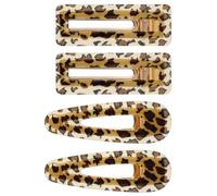 Mabor 4 pinzas para el pelo de leopardo, accesorios de impresión de guepardo para mujeres y niñas, acrílico, vintage, decorativos, pinzas de cocodrilo para peinar