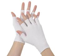 Mabor 6 pares de guantes blancos de algodón para dermatitis atópica, guantes suaves sin dedos para eczema, manos secas, belleza, spa de mano (talla única)