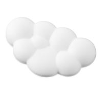 Mabor Cloud - Reposamuñecas de piel sintética suave con base antideslizante para oficina, escuela, computadora, laptop, suministros ergonómicos para mouse, mediano, color blanco