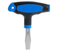 Mabor Destornillador de cabeza plana con mango en T de 10 mm, kit de destornillador ergonómico de cabeza plana corta, herramientas de montaje con mango de plástico para tornillo ranurado, 10 mm