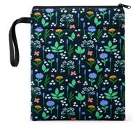 Mabor - Funda para libros, fundas impermeables para libros de tapa blanda, protector de nailon azul marino con cremallera, funda acolchada suave para lector de novelas de tapa dura