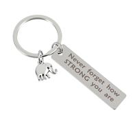 Mabor Llavero de elefante, regalos inspiradores para mujeres, regalos fuertes para mujeres, llavero pequeño para amigos, familiares, amantes de los animales con caja You Are Strong