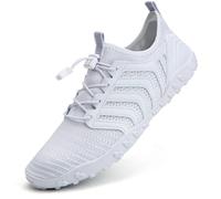 Mabove Zapatos acuáticos para mujer, hombre, mujer, secado rápido, para deportes, piscina, playa, esnórquel, buceo, lago, B Blanco V011, 38 EU