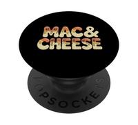 Mac & Cheese Cheesy Goteo Retro Estilo De Dibujos Animados PopSockets PopGrip Adhesivo