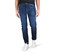 MAC Jeans Pantalones vaqueros para hombre Arne Pipe Delgado, denim elástico azul usado, H680 Trousers Ma, 38W / 30L