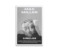 Mac Miller Circles (1) Pósteres vintage para pared, lienzo, estético, póster de música y películas, pintura decorativa para sala de estar, dormitorio, 30 x 45 cm, estilo sin marco
