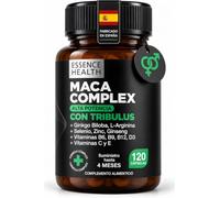 Maca Andina Negra Complex | Tribulus, Ginseng y L-Arginina | 120 Cápsulas | Equilibrio hormonal, energía y vitalidad, rendimiento físico, concentración, Ginkgo Biloba, Zinc, Vitaminas, vegano, 4 meses