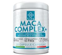 MACA ANDINA PURA 8000mg + L Arginina PiuLife® 120 Capsulas Extracto De Raiz De Maca Negra 10:1 Con Vitamina B6 y B12, Hombre Mujer, Aumentar Energía, Rendimiento Atlético Y Resistencia
