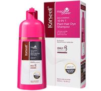 Karseell MACA CARE SYSTEM Champú Tinte Castaño Natural Chestnut Brown Cobertura Canas Instantáneo Aceite de Argán Queratina Hidrolizada Cabello Seco 5 Minutos Sin Parabenos Sin Siliconas 500ml