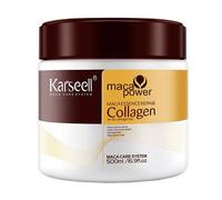 Karseell MACA CARE SYSTEM Mascarilla Capilar Profesional Colágeno Aceite Argán Coco Aguacate Keratina Karité Reparadora Nutritiva Hidratante Antifrizz Tratamiento Pelo Seco Dañado Teñido Alisado 500ml