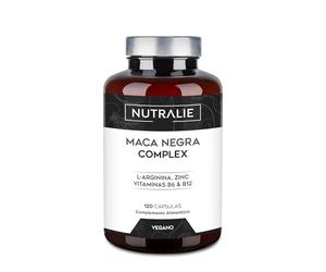 Maca Negra Andina 32.000mg - Potencia 20:1 + Energia con L-Arginina + Zinc + B6 + B12 - Maca Peruana - 120 Cápsulas Black Maca Complex Nutralie