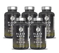 Maca Negra Andina Peruana con L arginina 24000 mg Altamente Concentrada 20:1 para máxima energía y rendimiento, Vitaminas B6 y B12 contra cansancio y fatiga Maka para hombres y mujeres (50x5 botes)