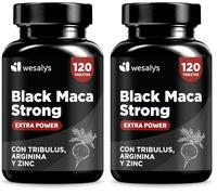 Maca Negra Andina pura 30.000mg 20:1 + Tribulus + Arginina + Zinc | Dosis Alta | Potencia Energía y Vitalidad | Mejora Rendimiento, Memoria y Ánimo | 120 Comprimidos de Alta Potencia (Paquete de 2)